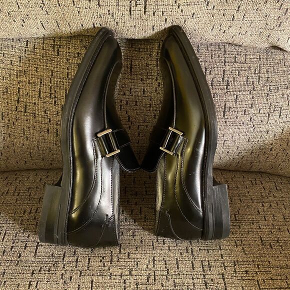 Kenneth Cole New York Men’s Black Leather Dress Loafers Slip On 7.5 NWOB main image 11